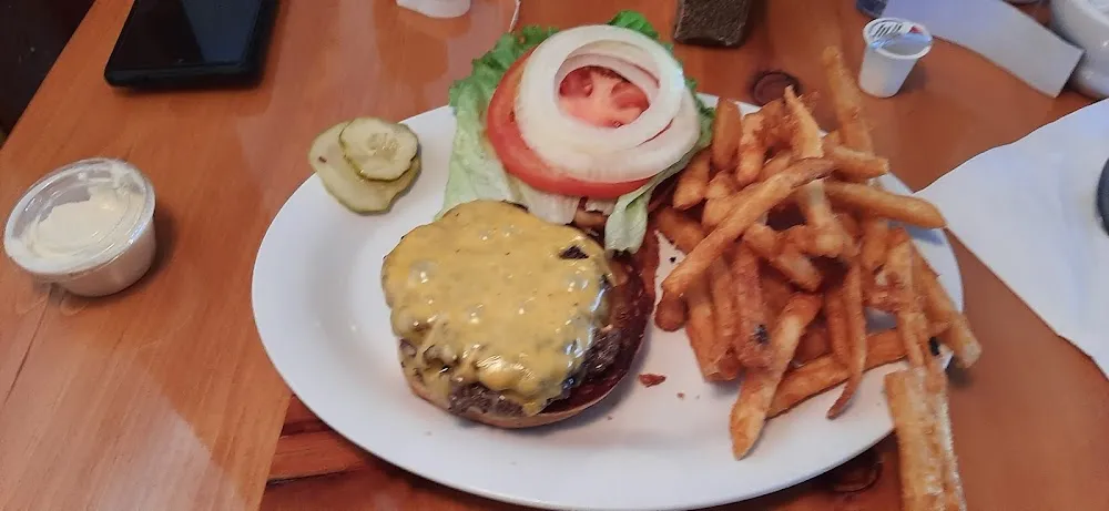 Cheese Burger and Fries